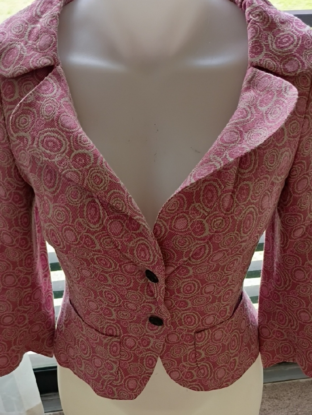 MEXX Y2K Pink Patterned Tailored Blazer